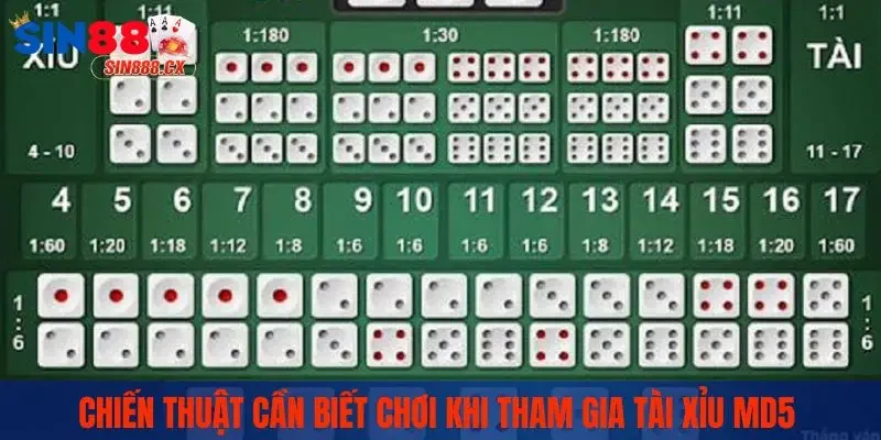 Chiến thuật cần biết chơi khi tham gia Tài Xỉu MD5